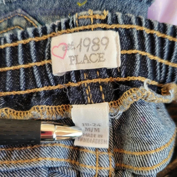 Upcycled Distressed Denim Skirt Baby Girl 18-24 months, Paint Splatter Purple - Picture 7 of 7